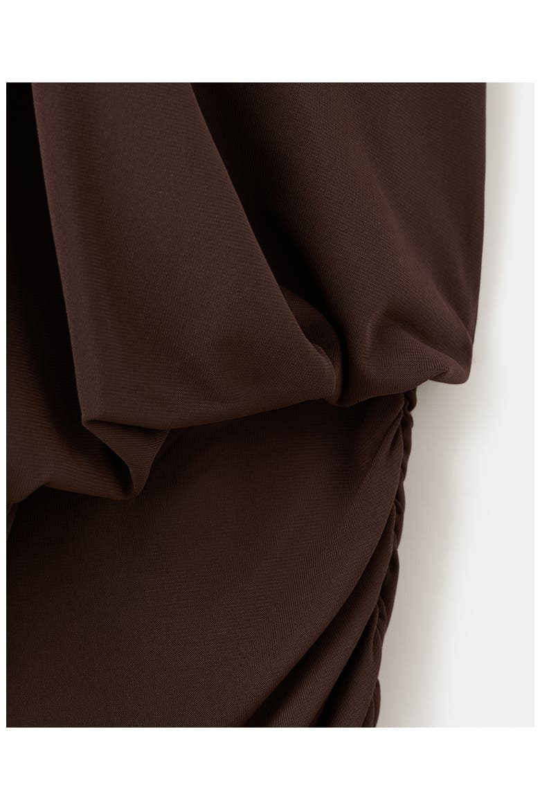 Drape Sleeveless Minidress, Alternate, color, BROWN