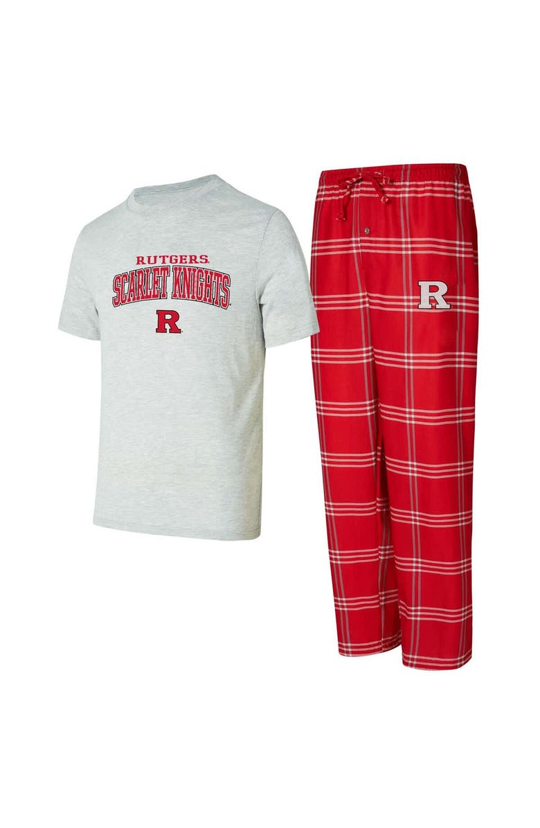 CONCEPTS SPORT Men's Concepts Sport Rutgers Scarlet Knights T-Shirt & Pants Sleep Set, Main, color, Scarlet