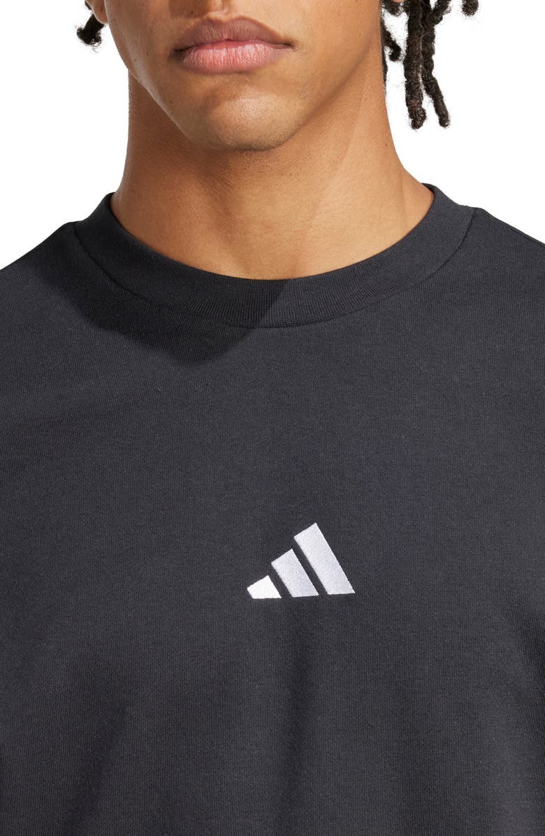 adidas Essentials French Terry Crewneck Sweatshirt, Alternate, color, Black/Whit