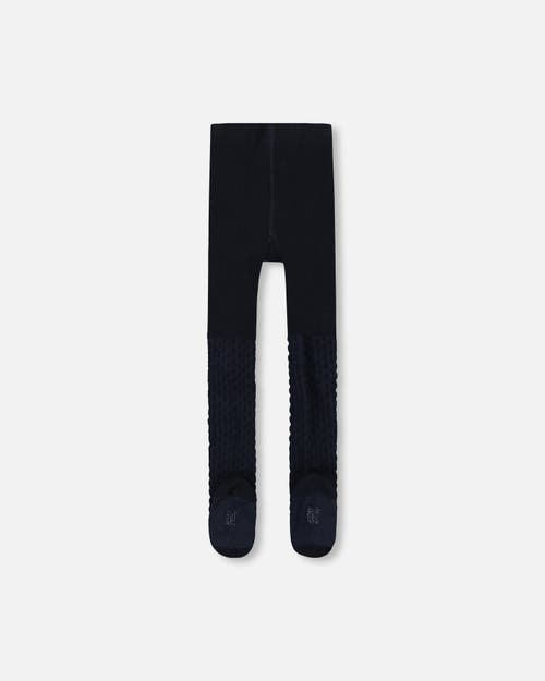 Deux Par Deux Knit Tights In Black
