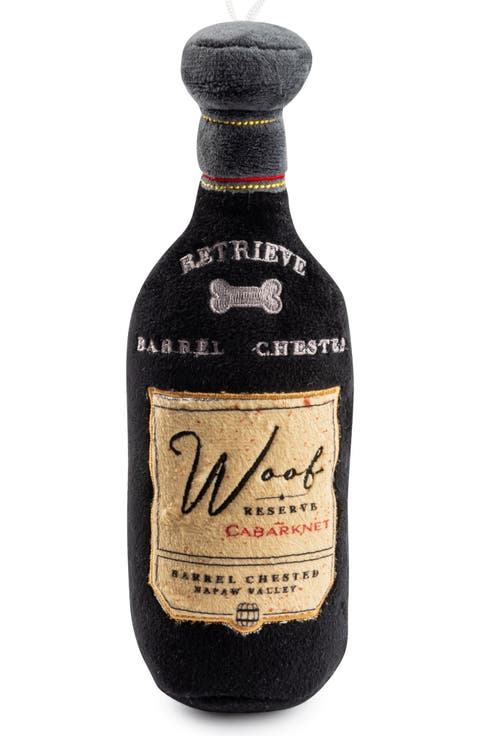 Woof Reserve Cabarknet Plush Dog Squeaker Toy