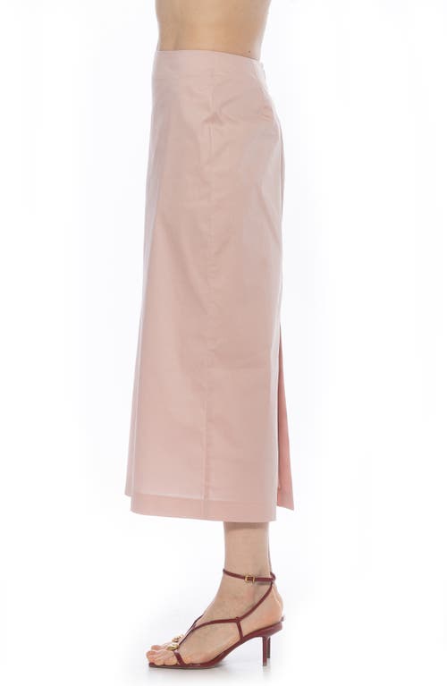 Alexia Admor Ginni Stretch Cotton Midi Skirt In Pink