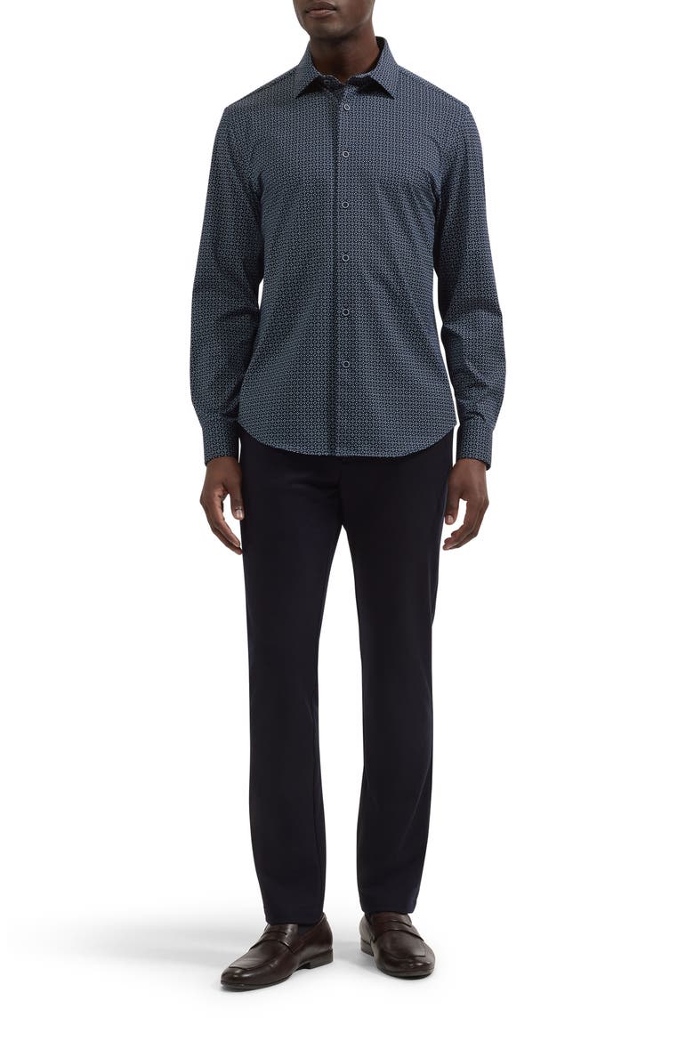 James OoohCotton Long Sleeve Button Up Shirt, Alternate, color, NAVY