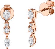 Anita Ko Maya 18k Rose Gold Diamond Drop Earrings