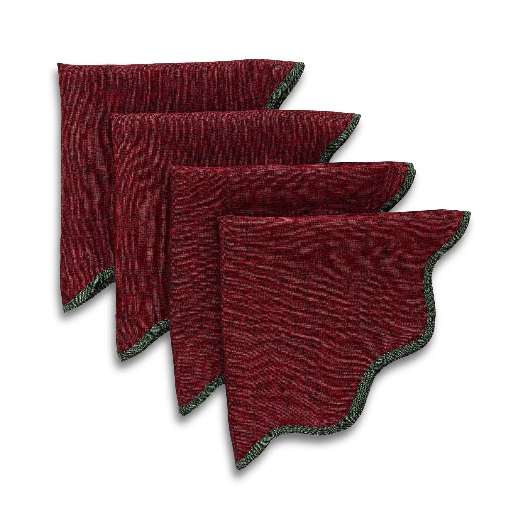 Forest Green and Red Garnet