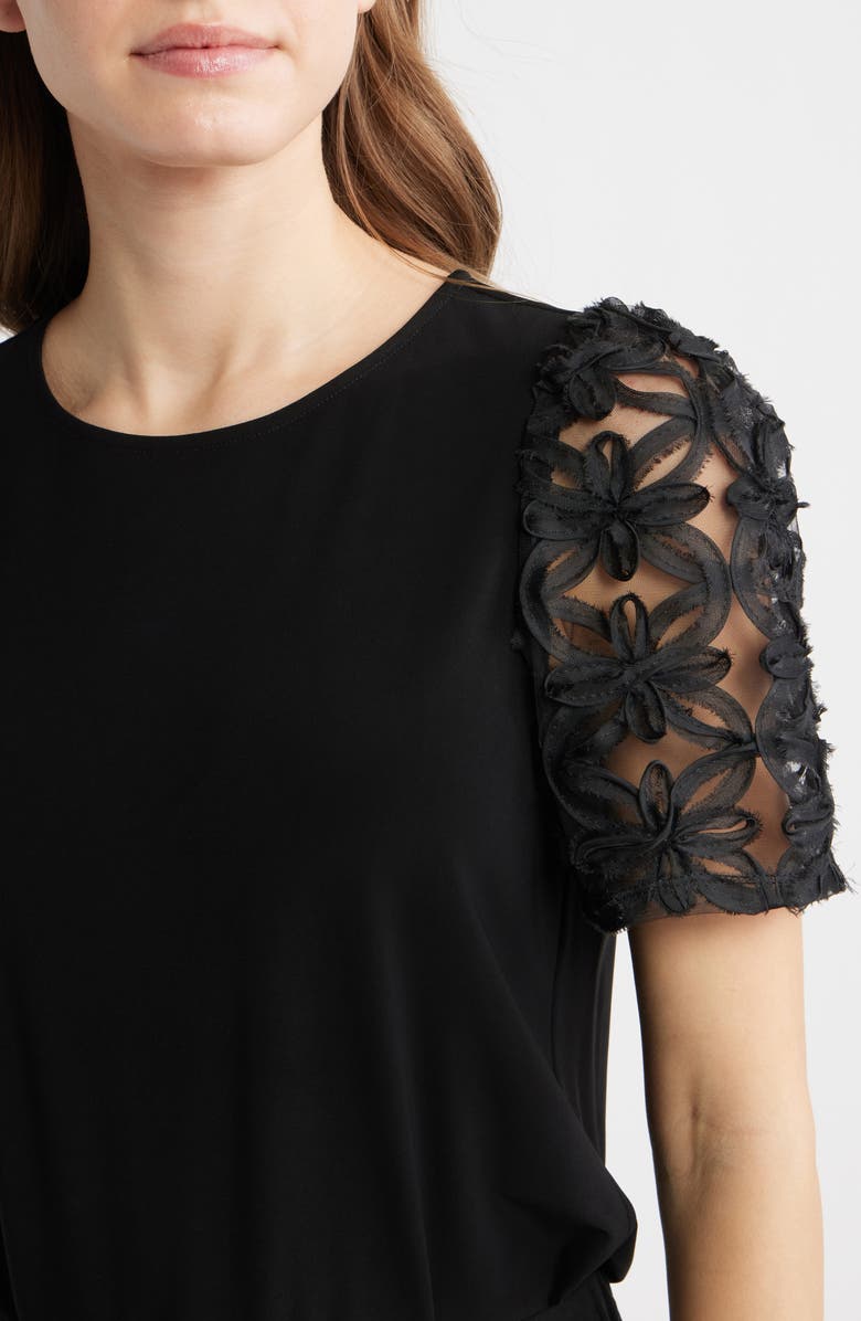 Anne Klein Floral Sleeve Top, Alternate, color, 