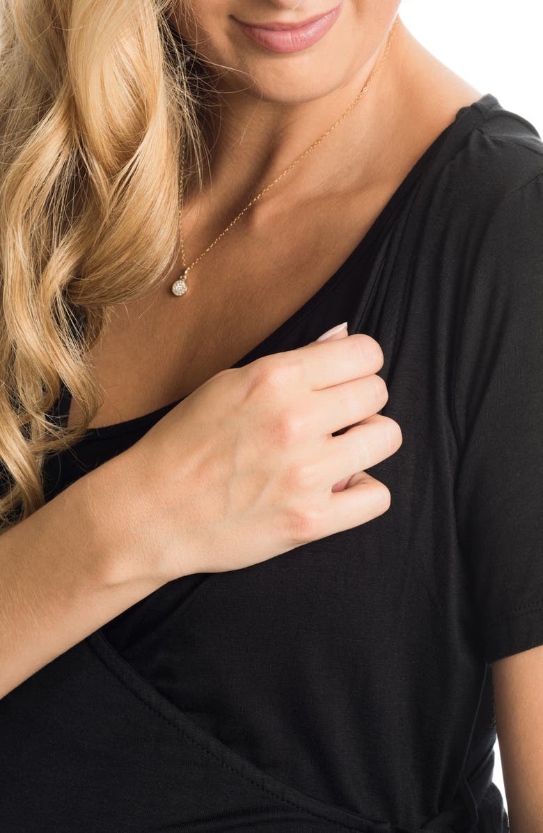 Everly Grey Araceli Maternity/Nursing Wrap Dress, Alternate, color, 