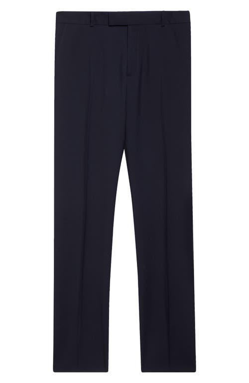 Alexander Mcqueen Mcqueen Low Rise Wool Cigarette Trousers In Navy