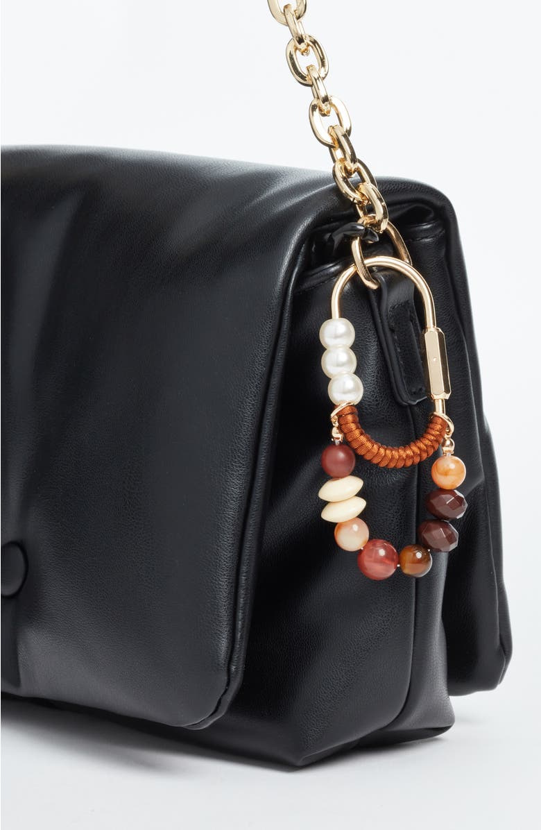 Chelsea28 Beaded Carabiner Bag Charm, Alternate, color, Brown Multi- Gold