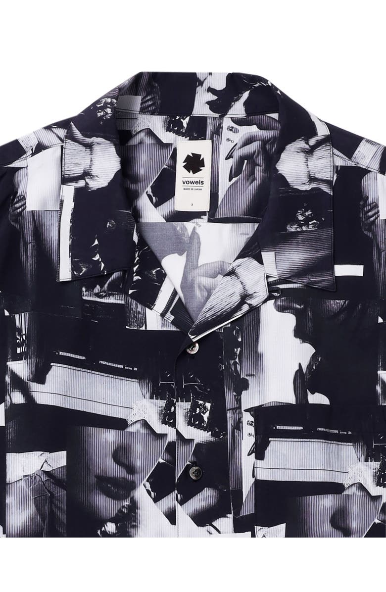 vowels Printed Still Shirt, Alternate, color, Black