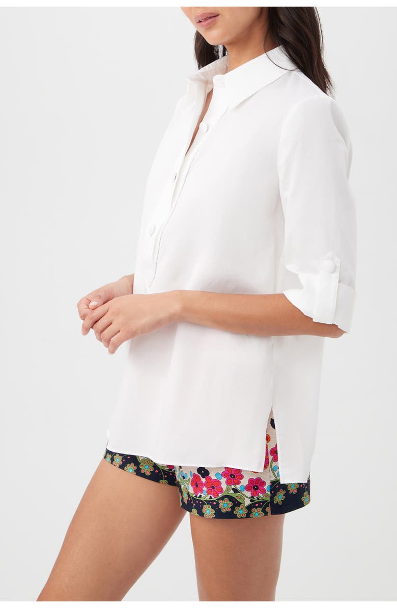 Trina Turk Portrait Cotton Poplin Top, Alternate, color,