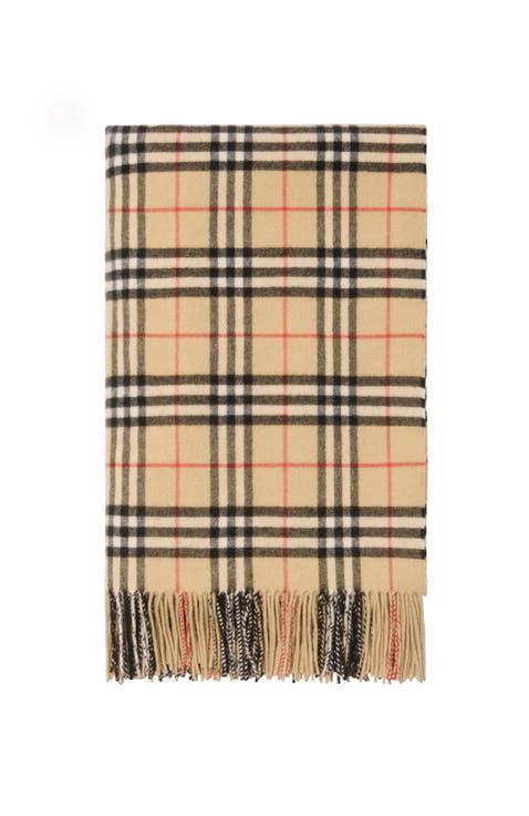 Check Cashmere Blanket