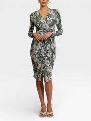 RACHEL Rachel Roy Printed Sylvia Wrap Midi Dress