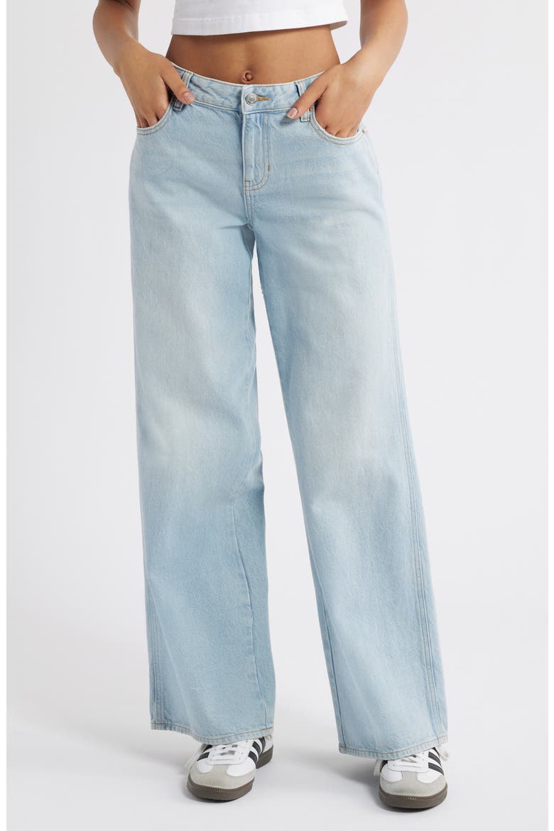 Casey Low Rise Baggy Jeans, Main, color, LIGHT INDIGO