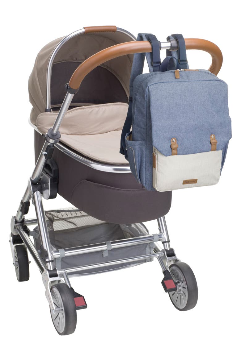 George Water Resistant Diaper Backpack, Alternate, color, MID BLUE/ OATMEAL