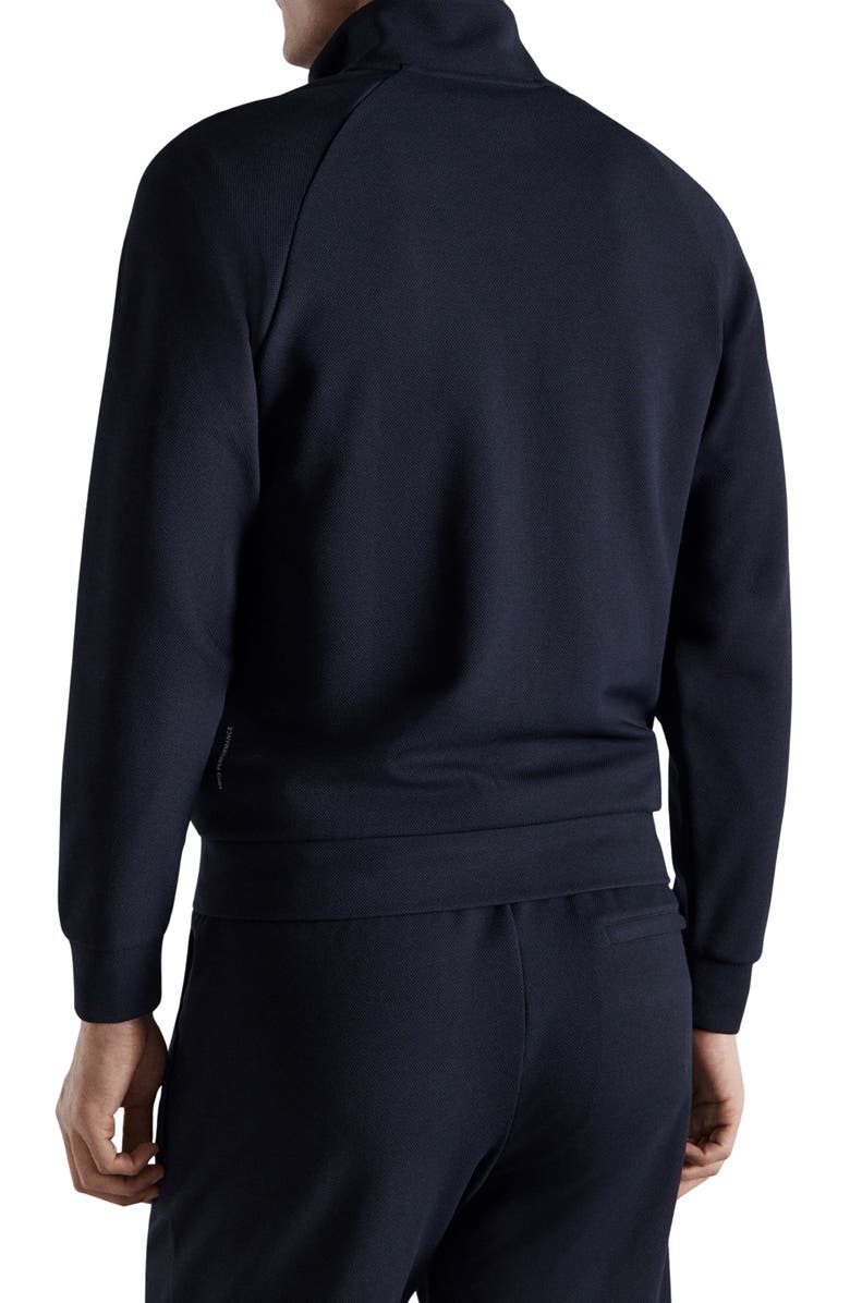 MANGO Regular Fit Technical Zip Sweatshirt, Alternate, color, Navy