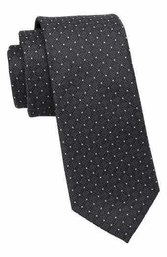 Textured Grid Dot Tie