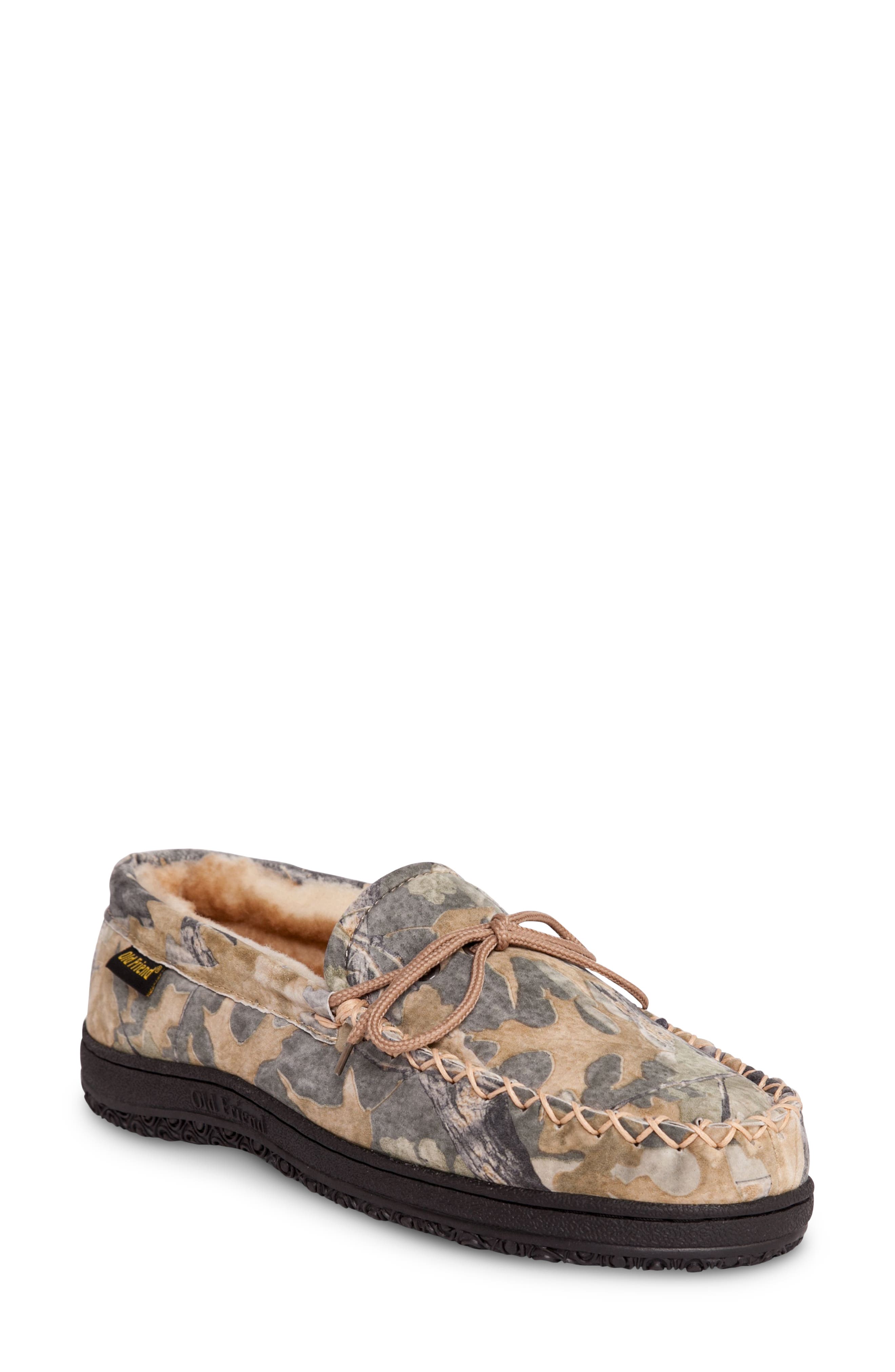 Old Friend Faux Shearling Lined Camo Loafer, Main, color, 