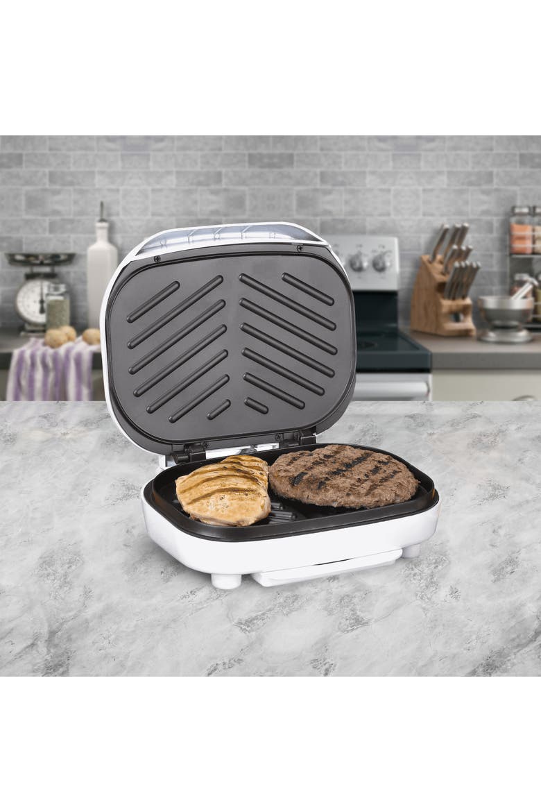 Electric Contact Grill 2 Slice Capacity - White, Alternate, color, White