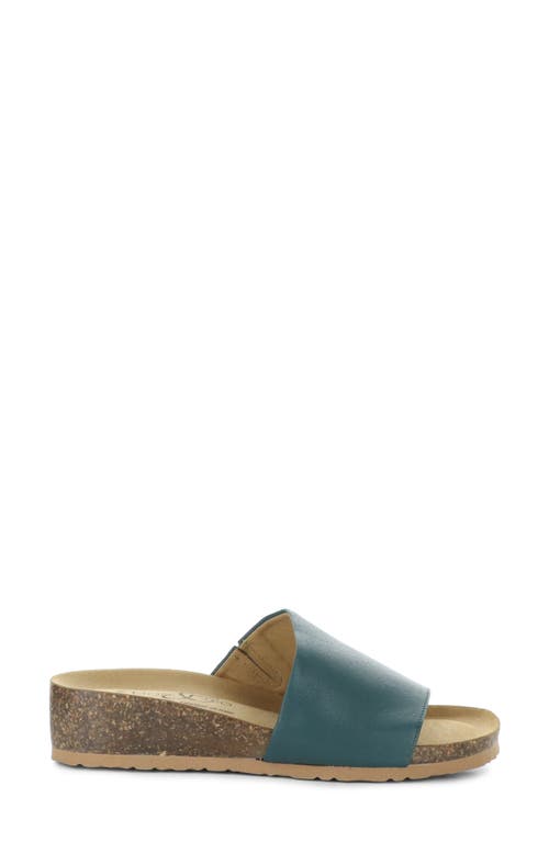 Bos. & Co. Lux Slide Sandal In Teal