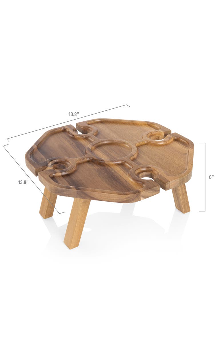 Toscana Mesavino Wine Picnic Table, Alternate, color, Acacia Wood