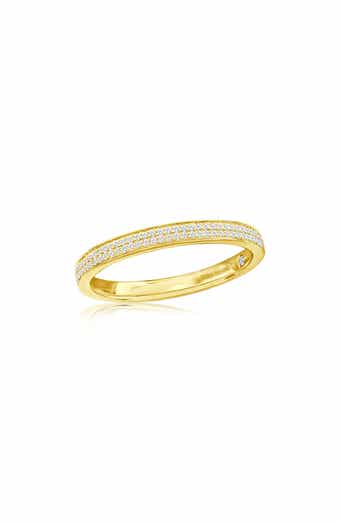 SUZY LEVIAN DIAMONDS 14K Yellow Gold Diamond Stackable Half Eternity Band Ring