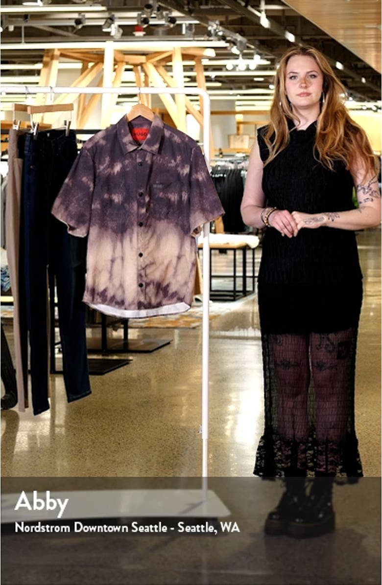 Eratino Tie Dye Short Sleeve Nylon Button-Up Shirt, sales video thumbnail