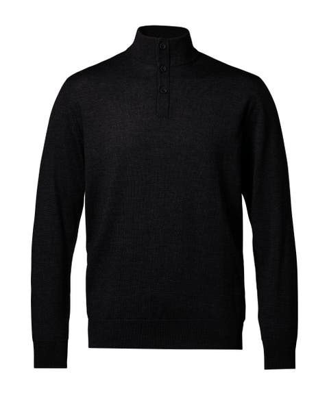 Pure Merino Button Neck Sweater