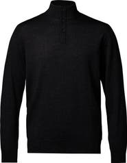 Charles Tyrwhitt Pure Merino Button Neck Sweater