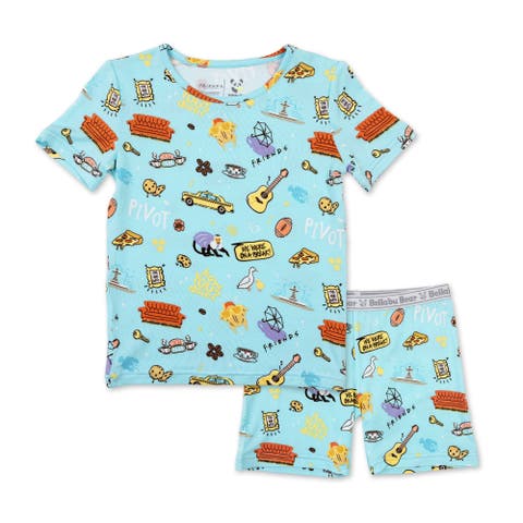 Friends Kids 2-Piece Short Sleeve & Shorts Pajama Set (Toddler, Little Kid & Big Kid)
