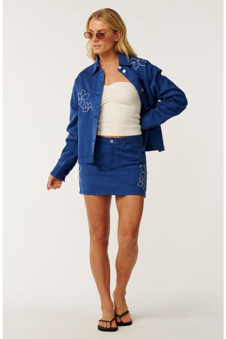 Paraiso Embroidered Twill Jacket, Alternate, color, BLUE