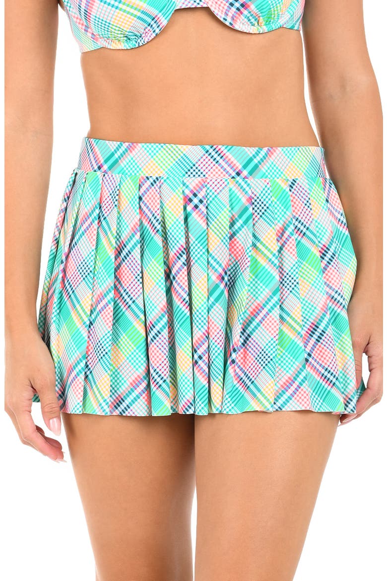 Schools Pleated Cover-Up Skirt, Main, color, BLUE/ GREEN MULTI