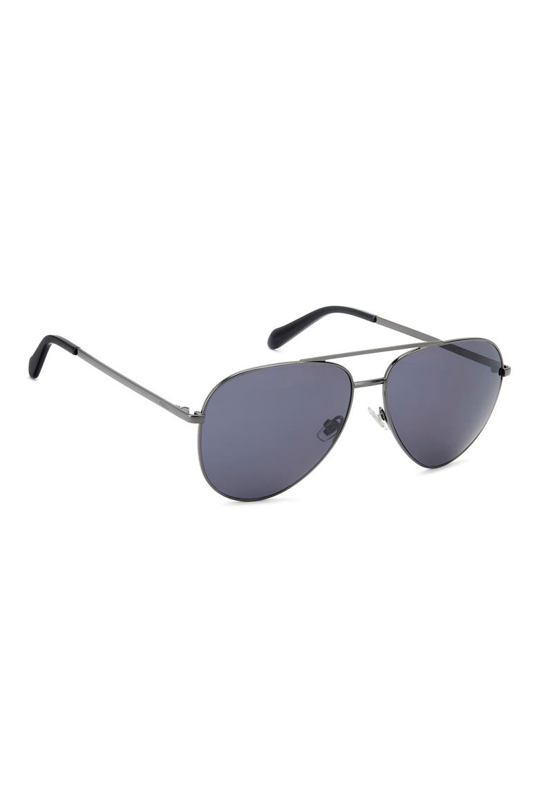60mm Pilot Sunglasses, Alternate, color, DARK RUTHENIUM/ GREY