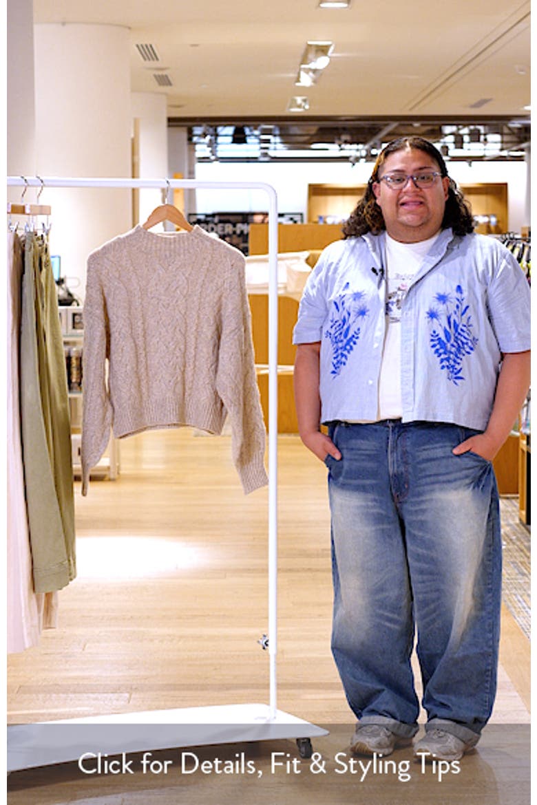 Dreamer Cable Stitch Mock Neck Sweater video