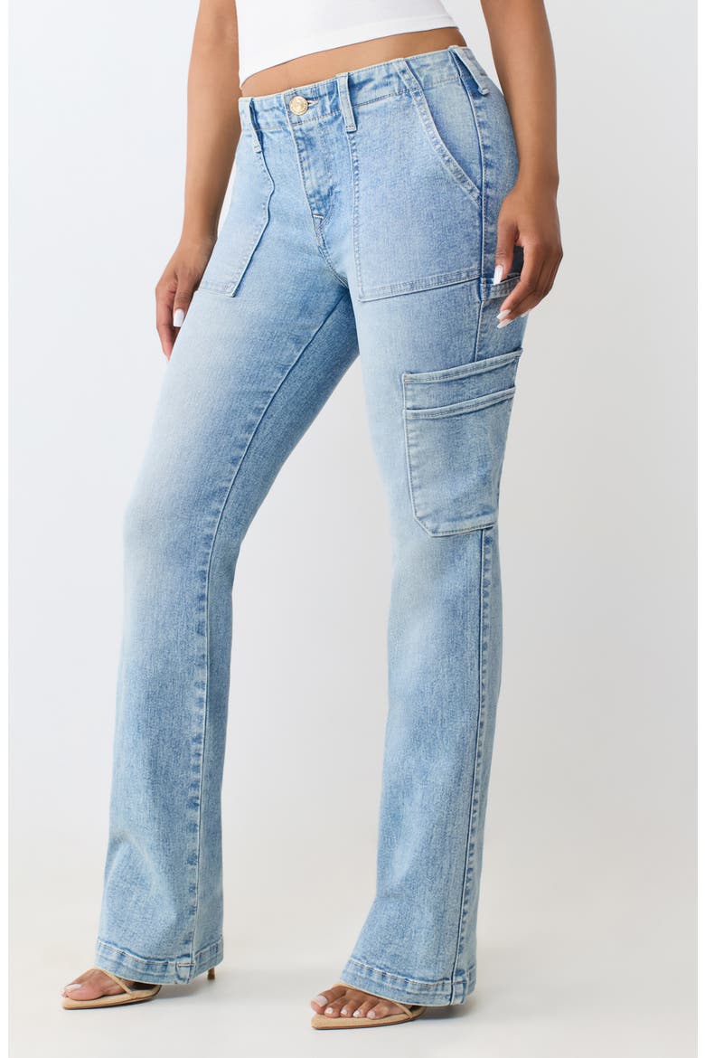 Becca Carpenter Bootcut Jeans, Alternate, color, LIGHT BLUE SUEDE WASH
