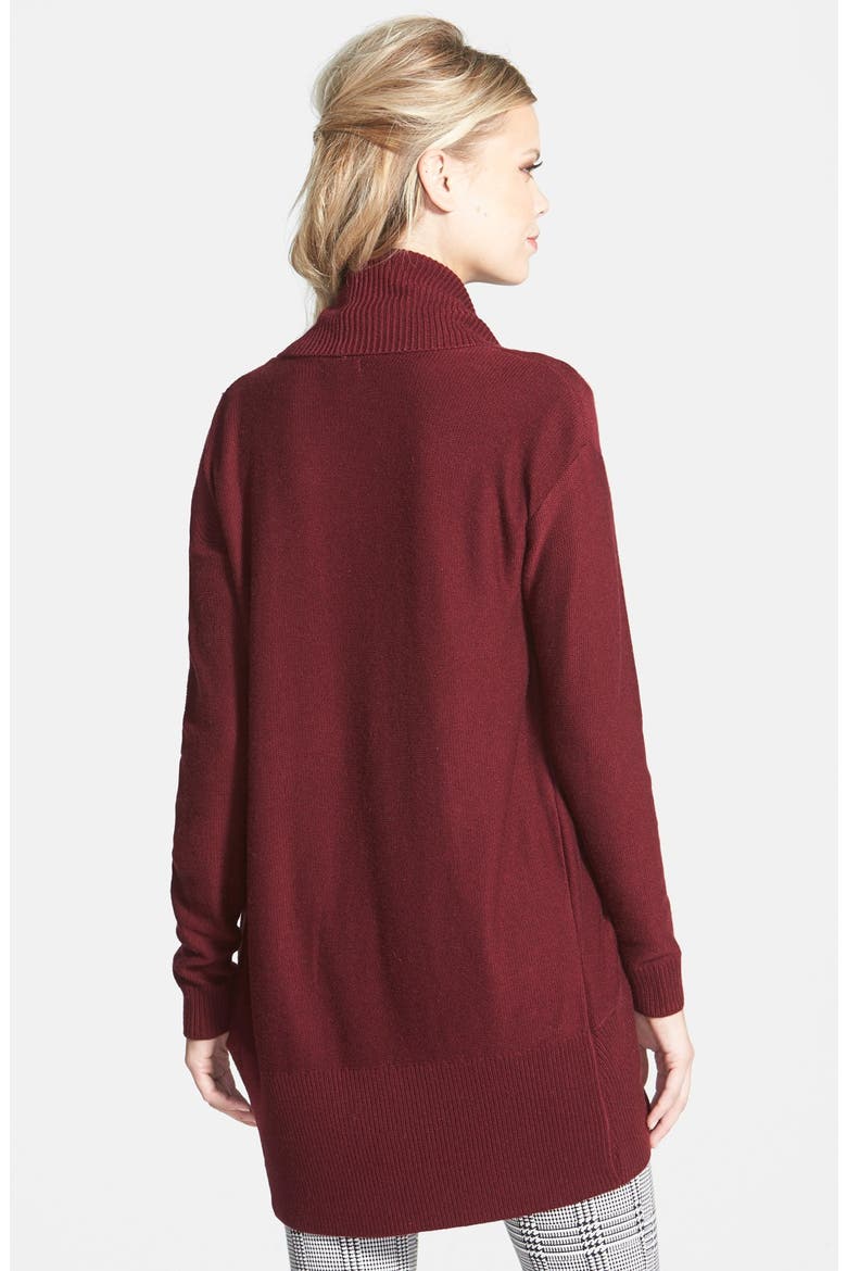 Oversized Cocoon Cardigan, Alternate, color, RED MAHOGANY