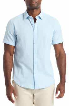 Robert Graham Harbor Short Sleeve Stretch Cotton Button-Up Shirt