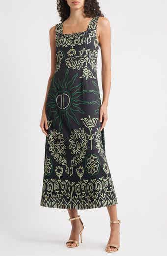 CIEBON Enza Floral Print A-Line Dress