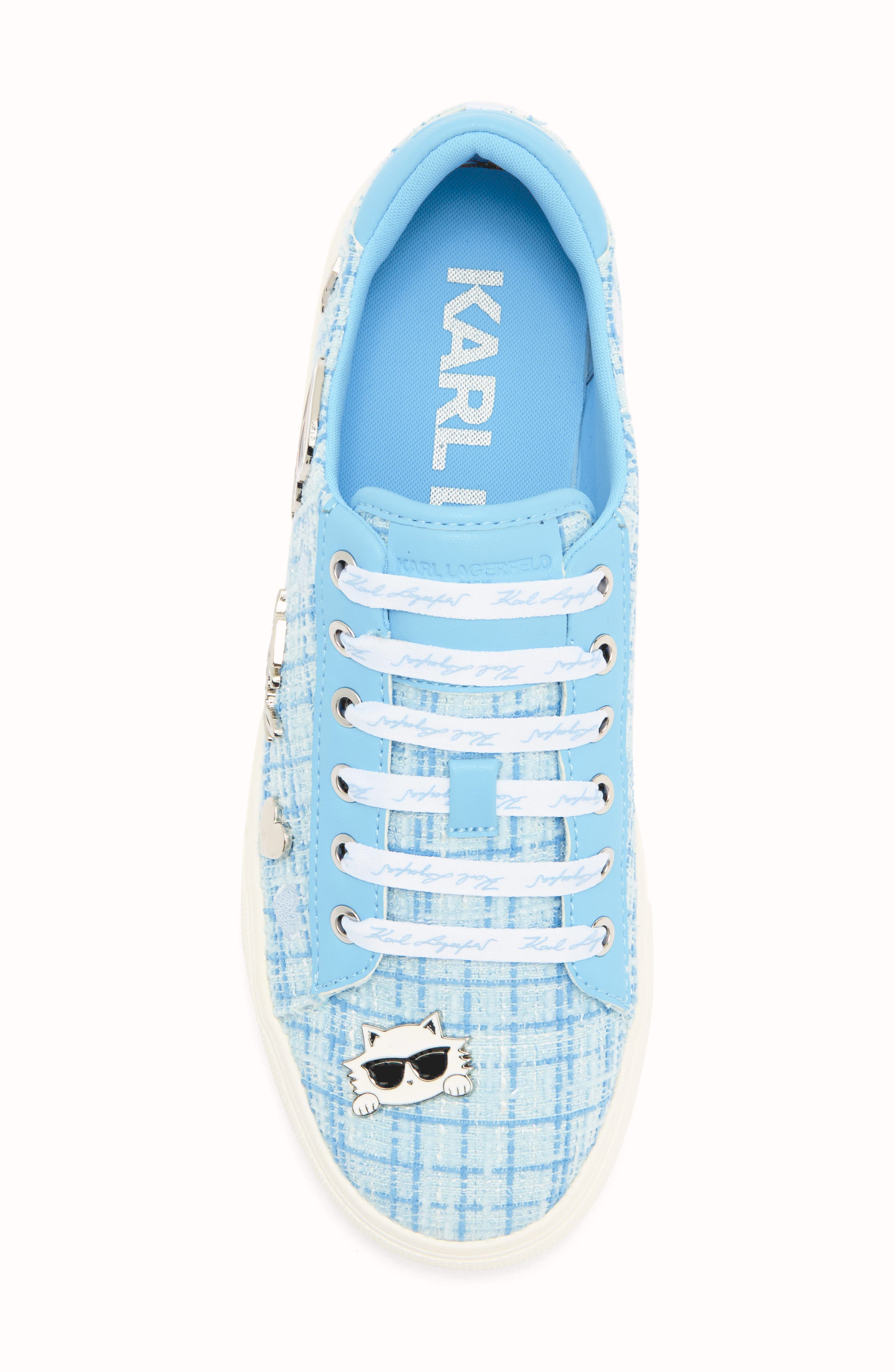 KARL LAGERFELD PARIS Cate Pins Sneaker, Alternate, color, Baltic Blue