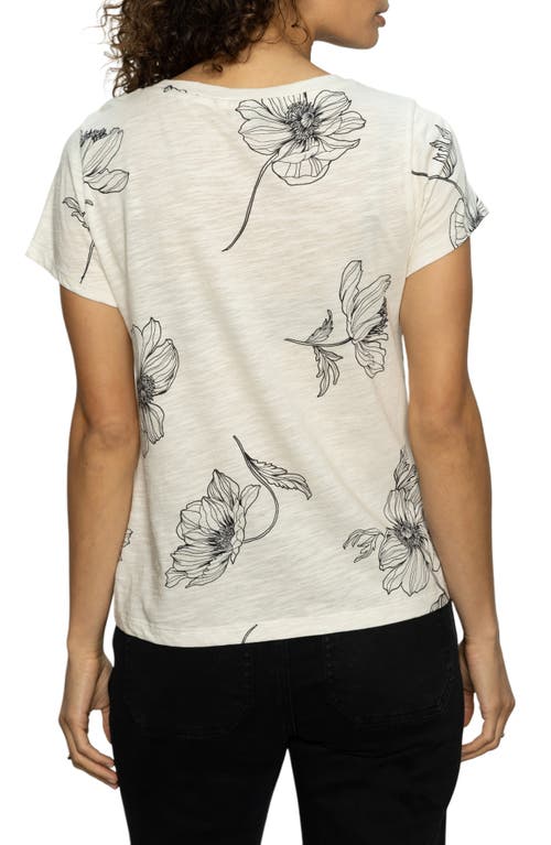 Sanctuary The Perfect Geo Print Cotton Blend Knit Top In Sketched