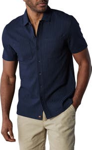 The Normal Brand Getaway Short Sleeve Knit Button-Up Shirt