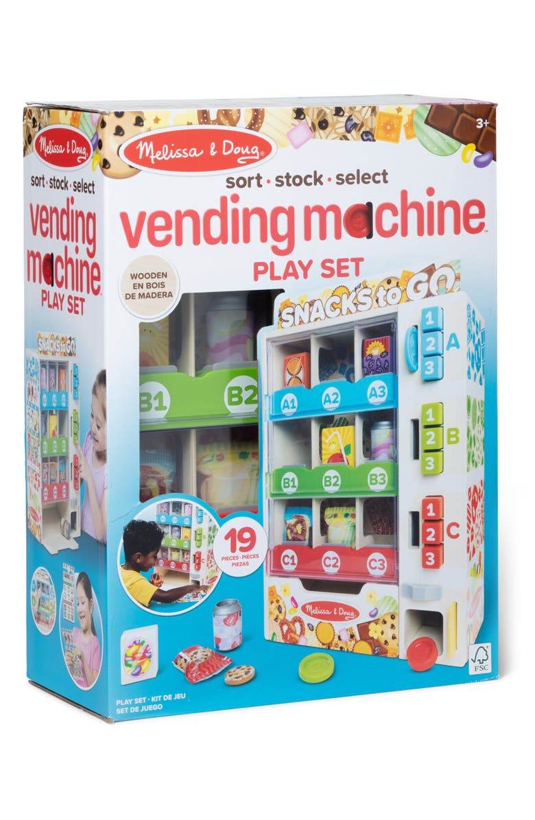 Melissa & Doug Sort, Stock & Select Wooden Vending Machine Playset, Main, color, 