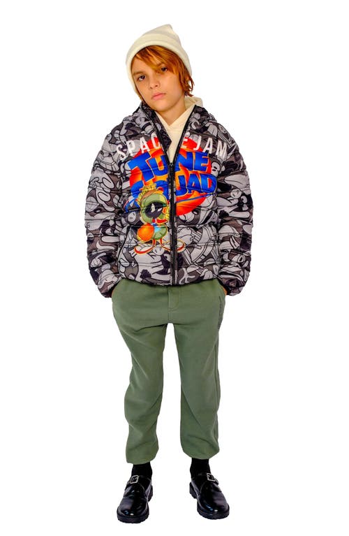 Members Only Boy's Packable Tune Squad Midweight Jacket In Black