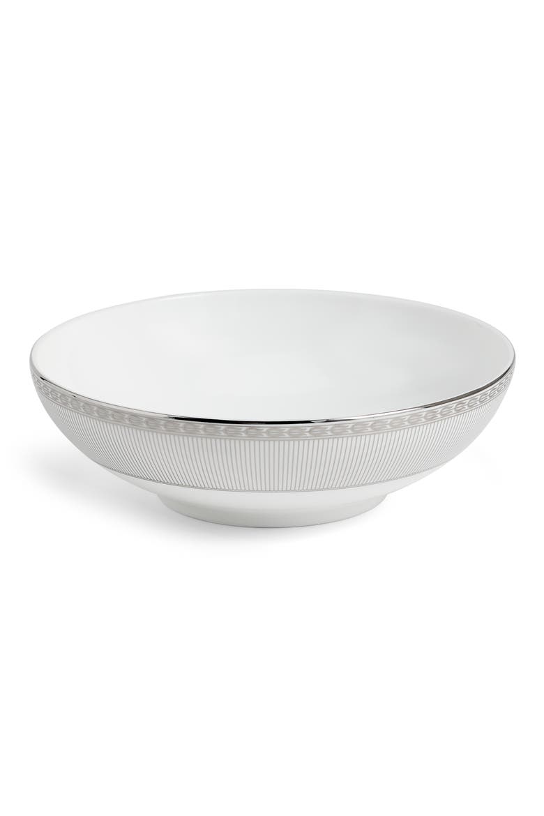 Silver Tonquin Bone China Cereal Bowl, Main, color, SILVER