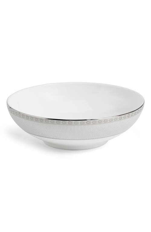 Wedgwood Silver Tonquin Bone China Cereal Bowl In White