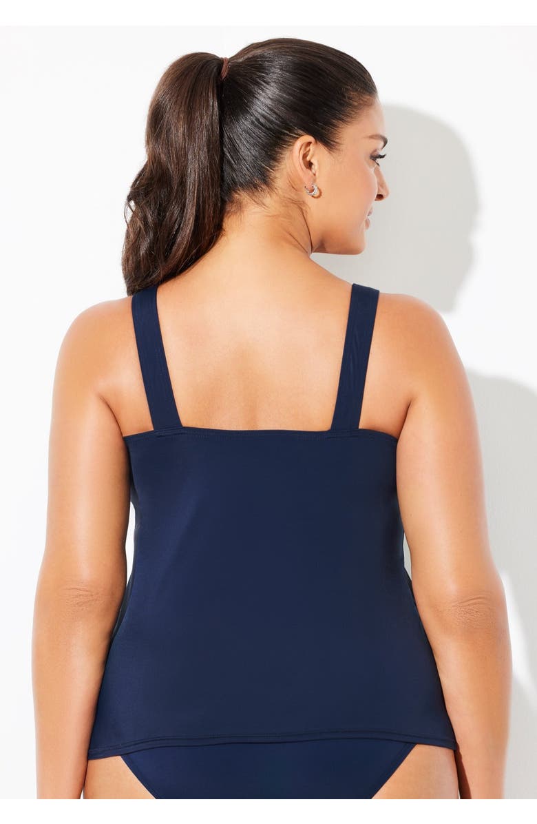 Swimsuits for All Chlorine Resistant Classic Scoop Neck Tankini Top, Alternate, color, Rainbow Sunburst