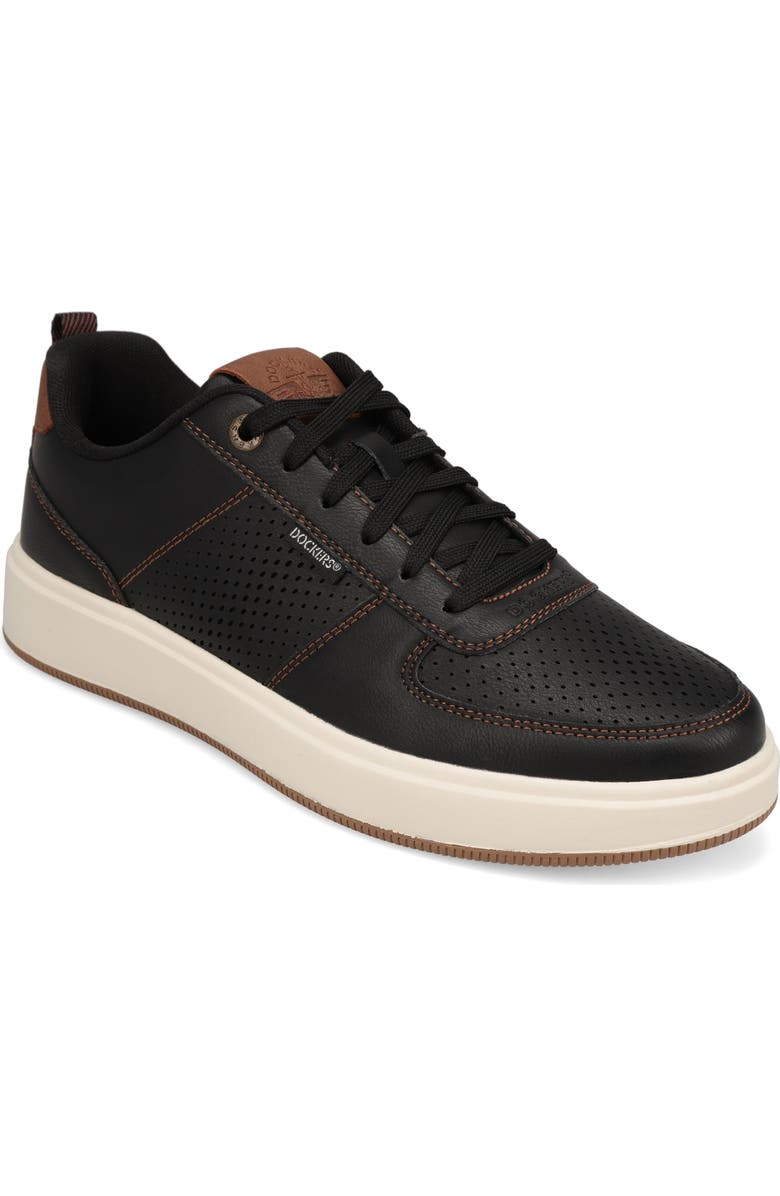 Dockers<sup>®</sup> Overtime Laser Sneaker - Wide Width Available, Main, color, Black/ British Tan