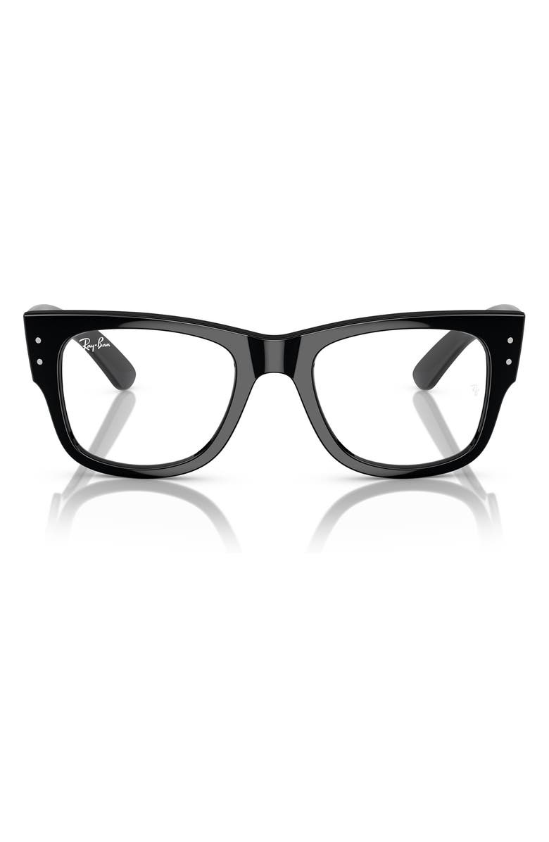 Ray-Ban Mega Wayfarer 51mm Square Optical Glasses, Main, color, Black