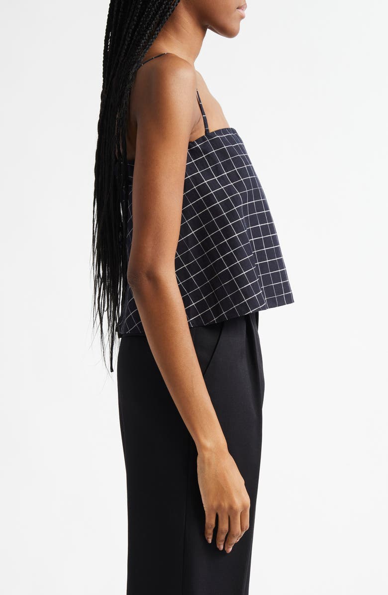 Vince Windowpane Camisole, Alternate, color, Black/ Cream
