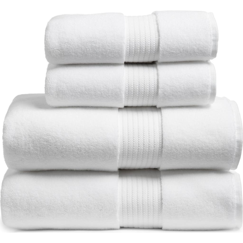 Nordstrom 4-piece Luxury Bath Towel & Hand Towel Set $136 Value In White